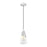 Z-Lite Aimie 1 Light 7" Pendant, Brushed Nickel/White Swirl
