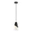 Z-Lite Aimie 1 Light 7" Pendant, Matte Black/White Swirl - 828P7-MB