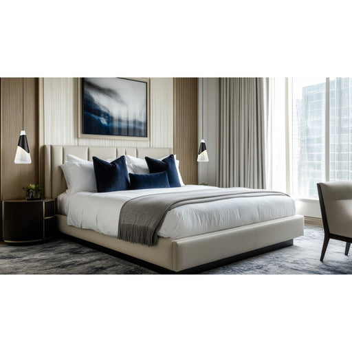 Z-Lite Aimie 1 Light 7" Pendant, Matte Black/White Swirl