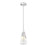 Z-Lite Aimie 1 Light 7" Pendant/Rod, Brushed Nickel/White Swirl