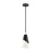 Z-Lite Aimie 1 Light 7" Pendant/Rod, Matte Black/White Swirl - 828P7-ROD-MB