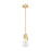 Z-Lite Aimie 1 Light 7" Pendant/Rod, Modern Gold/White Swirl