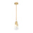 Z-Lite Aimie 1 Light 7" Pendant/Rod, Modern Gold/White Swirl