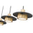 Z-Lite Ludo 3Lt Linear Chandelier, Black/Gold/Frosted