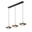Z-Lite Ludo 3Lt Linear Chandelier, Black/Gold/Frosted