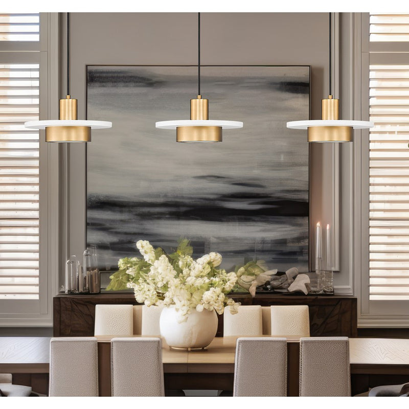 Z-Lite Ludo 3Lt Linear Chandelier, White/Gold/Frosted