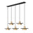 Z-Lite Ludo 5Lt Linear Chandelier, Black/Gold/Frosted - 829P12-5L-MB-MGLD-LE