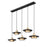 Z-Lite Ludo 5Lt Linear Chandelier, Black/Gold/Frosted