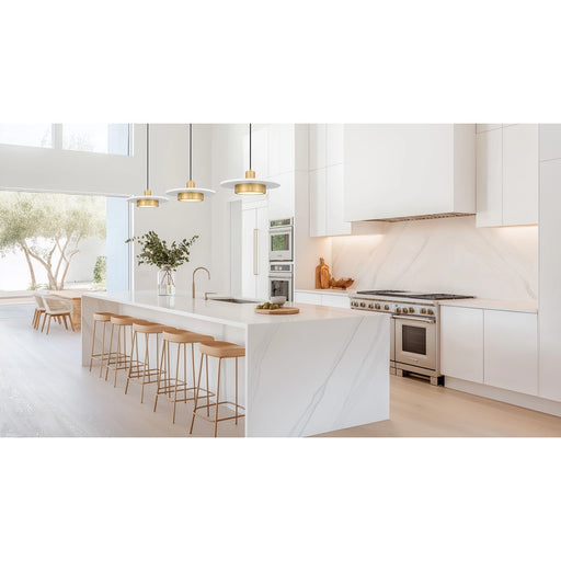 Z-Lite Ludo 1Lt 16" Pendant, White/Gold/Frosted