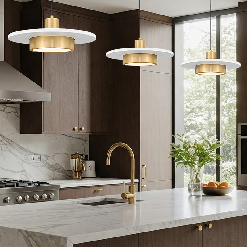 Z-Lite Ludo 1Lt 16" Pendant, White/Gold/Frosted