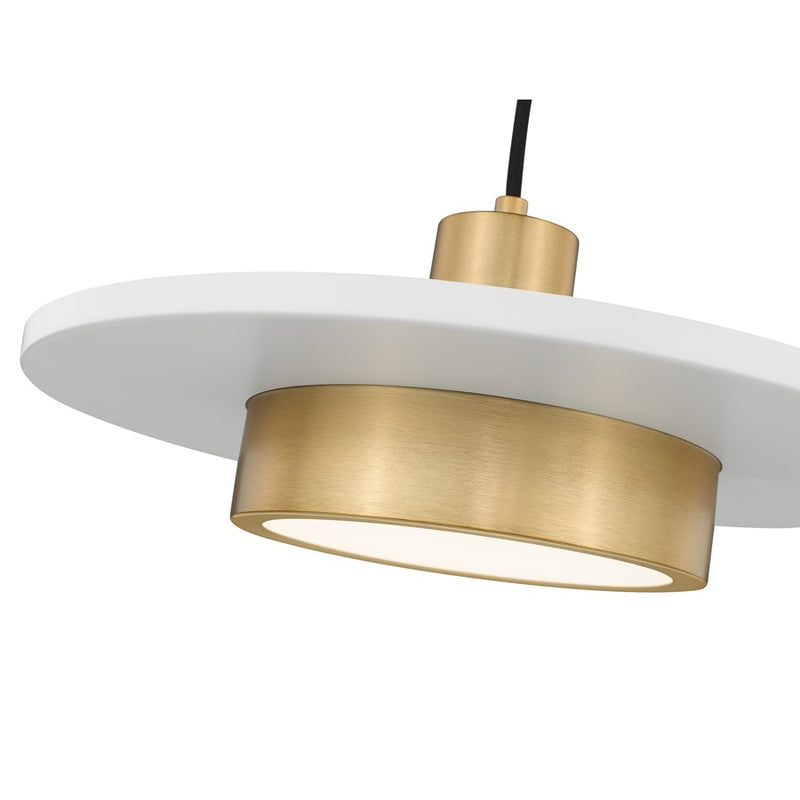 Z-Lite Ludo 1Lt 16" Pendant, White/Gold/Frosted