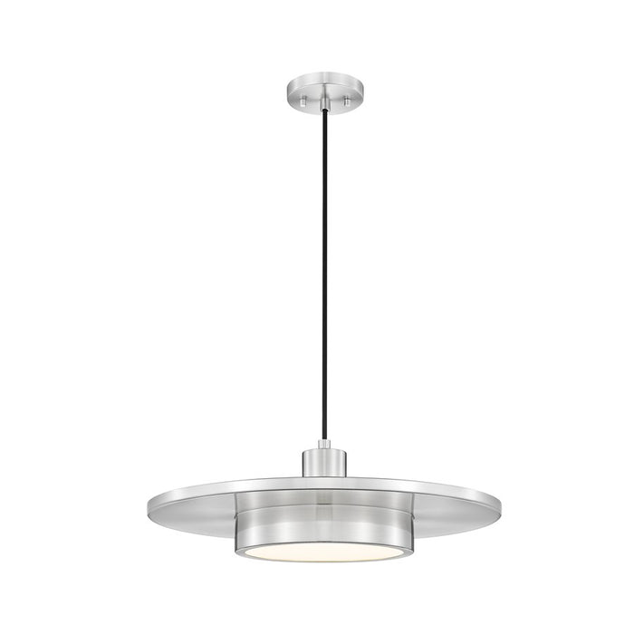 Z-Lite Ludo 1 Light 20" Pendant, Brushed Nickel/Frosted - 829P20-BN-LED