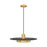Z-Lite Ludo 1Lt 20" Pendant, Black/Gold/Frosted