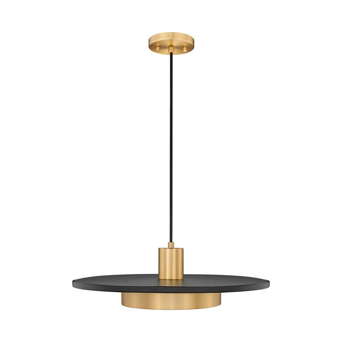 Z-Lite Ludo 1Lt 20" Pendant, Black/Gold/Frosted