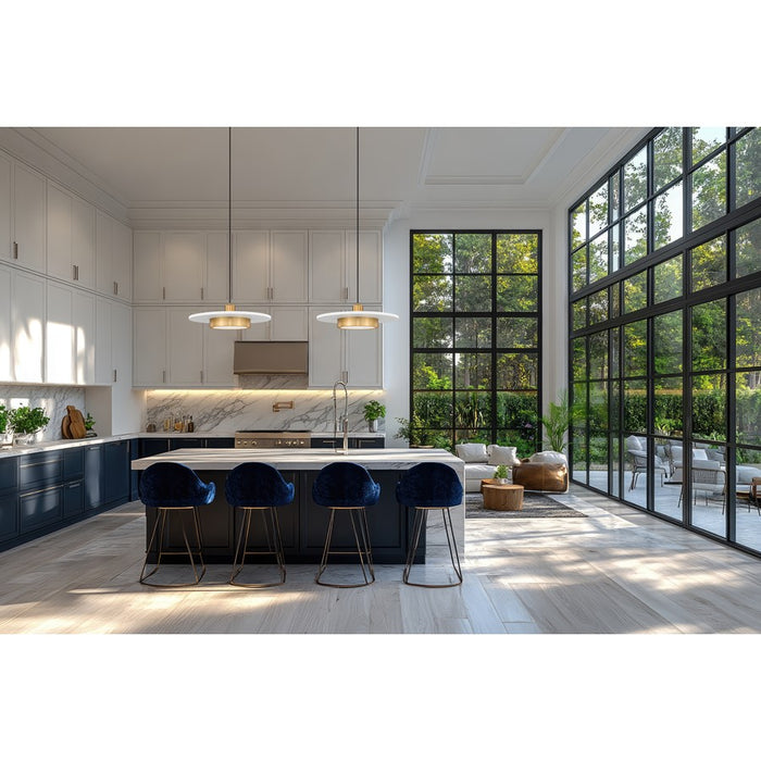 Z-Lite Ludo 1Lt 20" Pendant, White/Gold/Frosted