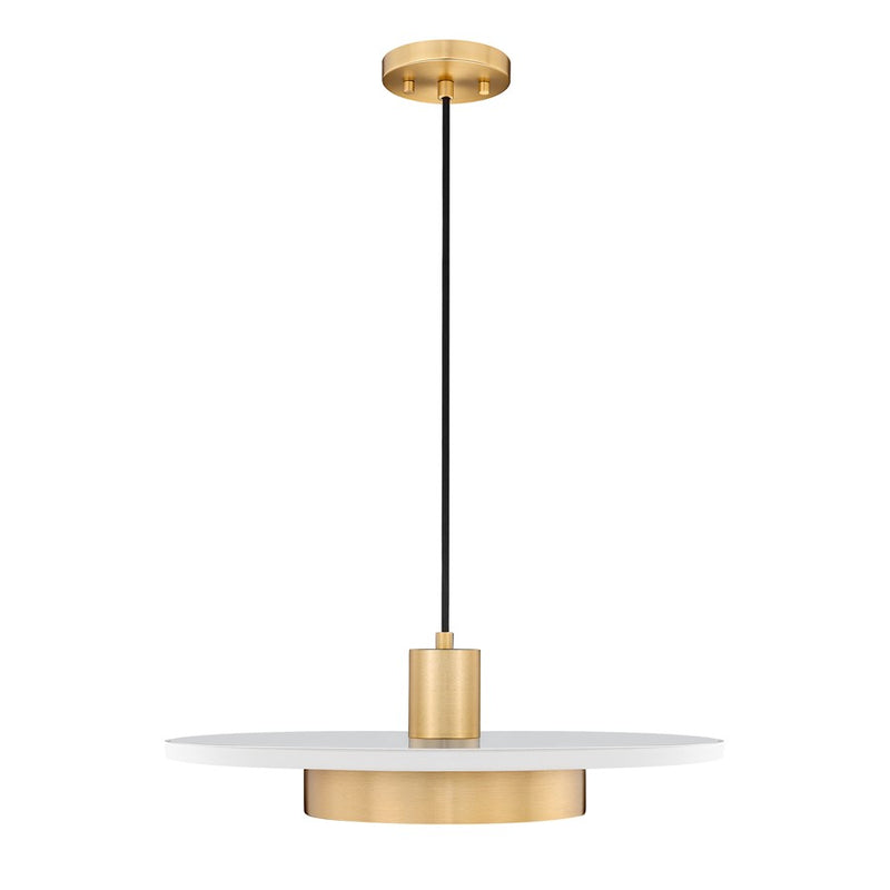 Z-Lite Ludo 1Lt 20" Pendant, White/Gold/Frosted