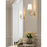 Z-Lite Aslin 1 Light Wall Sconce, Gold Leaf/White