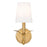 Z-Lite Aslin 1 Light Wall Sconce, Gold Leaf/White