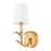 Z-Lite Aslin 1 Light Wall Sconce, Gold Leaf/White