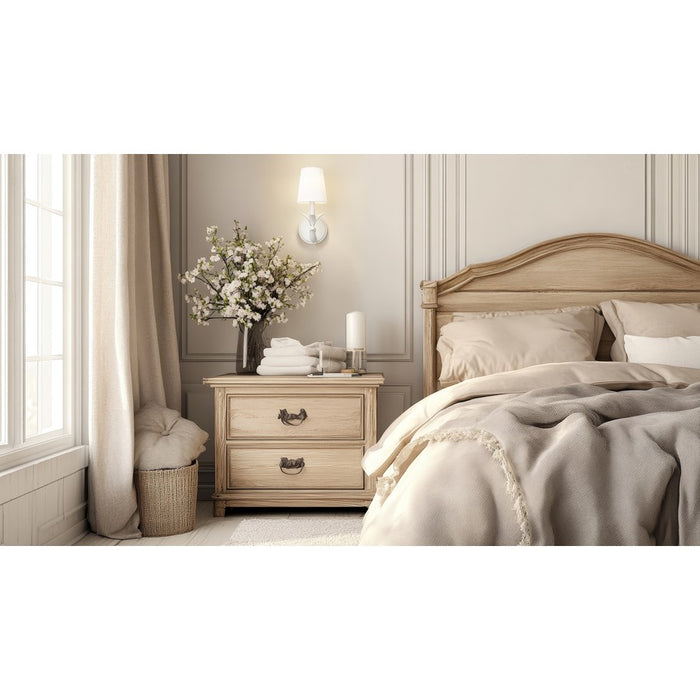 Z-Lite Aslin 1 Light Wall Sconce, Textured White/White