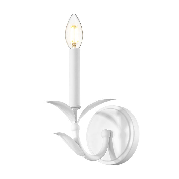 Z-Lite Aslin 1 Light Wall Sconce, Textured White/White