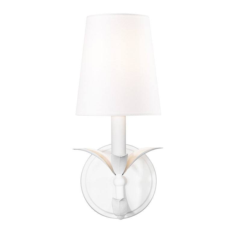 Z-Lite Aslin 1 Light Wall Sconce, Textured White/White