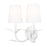 Z-Lite Aslin 2 Light Wall Sconce, Textured White/White - 830-2S-TXWH
