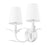 Z-Lite Aslin 2 Light Wall Sconce, Textured White/White