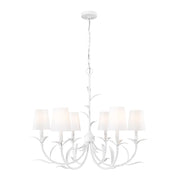 Z-Lite Aslin 6 Light Chandelier, Textured White/White - 830-31TXWH