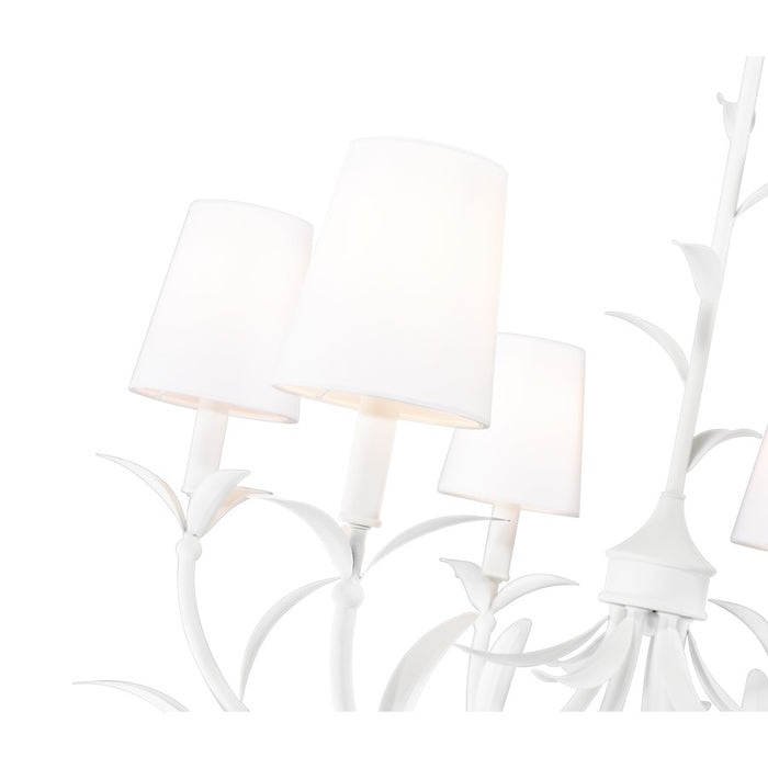 Z-Lite Aslin 6 Light Chandelier, Textured White/White