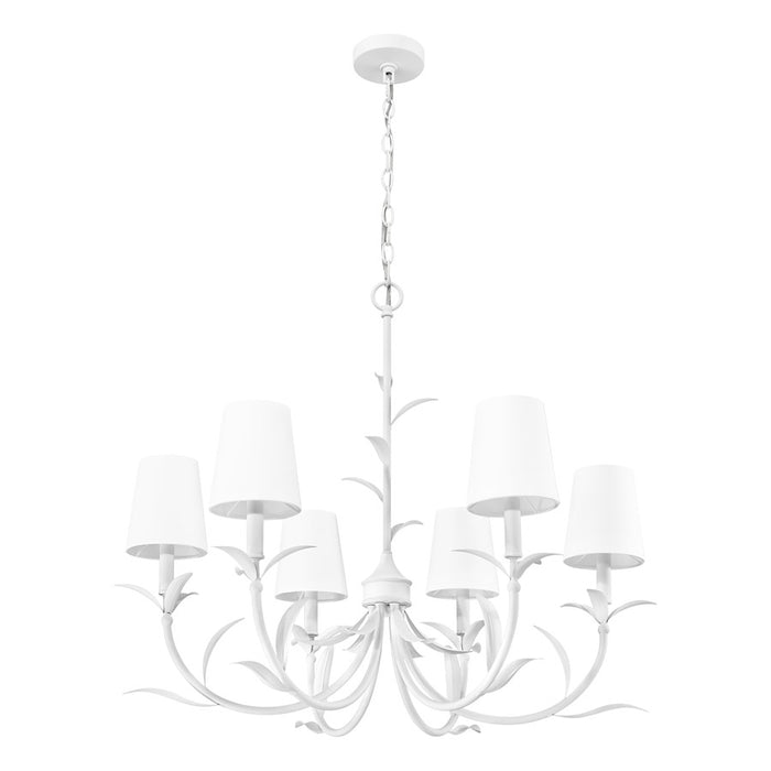 Z-Lite Aslin 6 Light Chandelier, Textured White/White