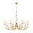 Z-Lite Aslin 8 Light Chandelier, Gold Leaf/White
