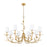 Z-Lite Aslin 8 Light Chandelier, Gold Leaf/White