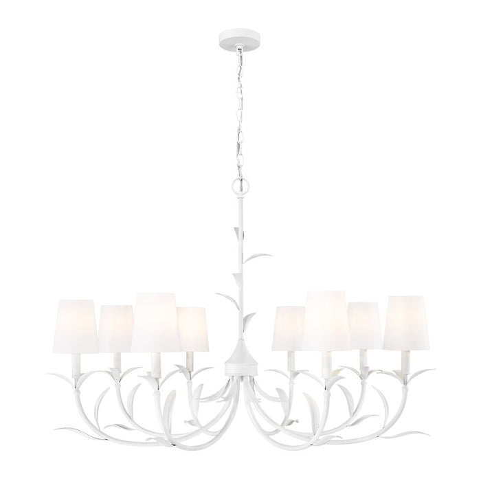 Z-Lite Aslin 8 Light Chandelier, Textured White/White - 830-42TXWH