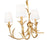 Z-Lite Aslin 6 Light Linear Chandelier, Gold Leaf/White