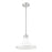 Z-Lite Reznor 1 Light 12" Pendant, Brushed Nickel/Matte Opal