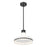 Z-Lite Reznor 1 Light 12" Pendant, Matte Black/Matte Opal
