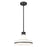 Z-Lite Reznor 1 Light 12" Pendant, Matte Black/Matte Opal