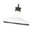 Z-Lite Reznor 1 Light 12" Pendant, Matte Black/Matte Opal