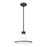 Z-Lite Reznor 1 Light 12" Pendant, Matte Black/Matte Opal