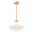 Z-Lite Reznor 1 Light 12" Pendant, Modern Gold/Matte Opal