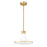 Z-Lite Reznor 1 Light 12" Pendant, Modern Gold/Matte Opal