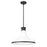 Z-Lite Reznor 1 Light 18" Pendant, Matte Black/Matte Opal