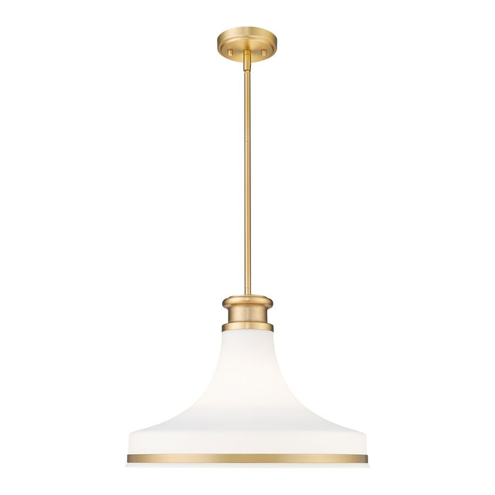 Z-Lite Reznor 1 Light 18" Pendant, Modern Gold/Matte Opal - 831P18-MGLD