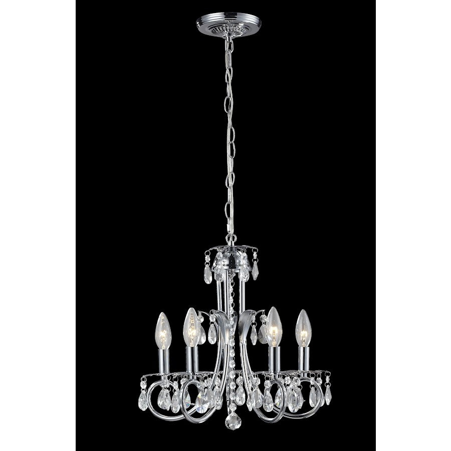 Z-Lite Pearl 5 Light Chandelier, Chrome - 852CH