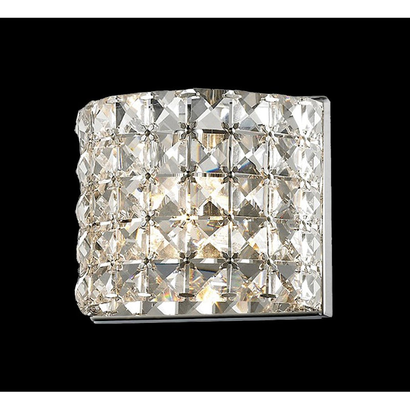 Z-Lite Panache 1 Light LED Crystal Vanity, 3.54x6.29x5.11, Chrome, Clear - 867-1S-LED