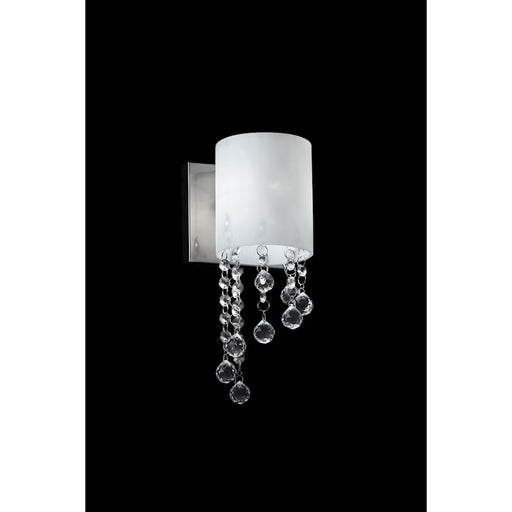 Z-Lite Jewel 1 Light LED Wall Sconce, 5x5.25x11", Chrome, Matte Opal - 871CH-1S-LED
