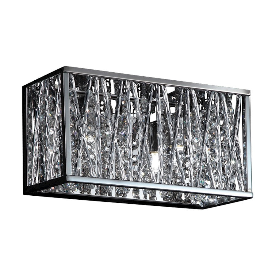 Z-Lite Terra 2 Light LED Vanity Light, 4x11x5.5", Chrome, Chrome - 872CH-2V-LED