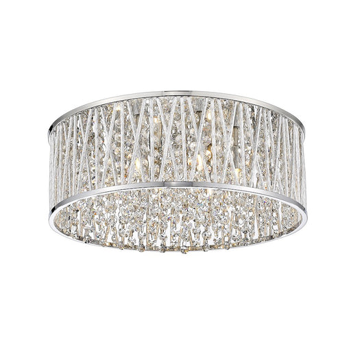 Z-Lite Terra 6 Light Flush Mount, Chrome/Chrome - 872CH-RF16