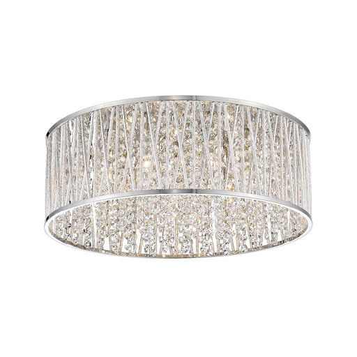 Z-Lite Terra 7 Light Flush Mount, Chrome/Chrome - 872CH-RF18